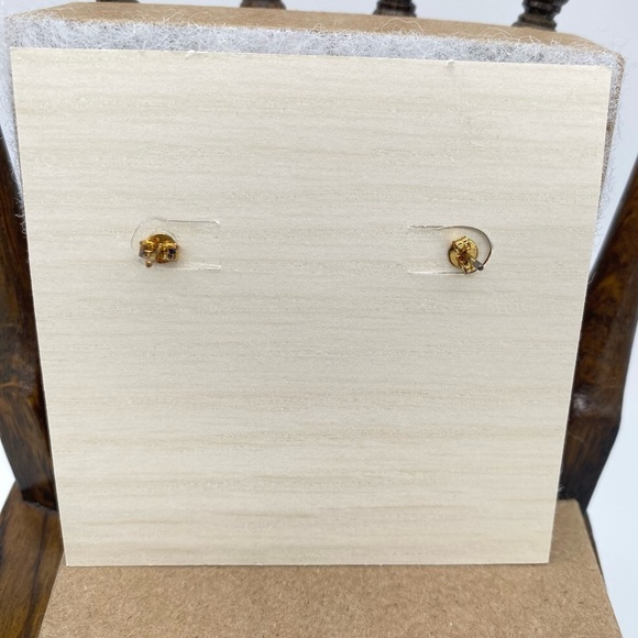 Sundance catalog Moonstone post earrings. Bead Bezel 925 gold fill. Vintage NWOT - Picture 4 of 8